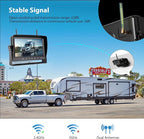 ZEROXCLUB Magnetic Wireless RV Backup Camera System: Rear Camera with 7" HD 1080P DVR Monitor, DVR Monitor & IR Night Vision, Portable Rechargeable Camera for RV/Trailer/Fifth Wheels/Camper