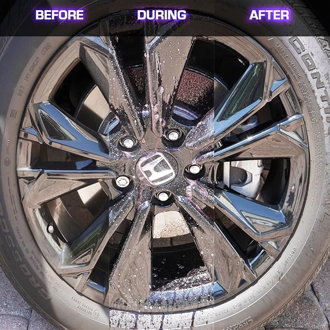 Jescar ReactShine Wheel Cleaner & Iron Remover – 22oz – Removes baked-in brake dust, road grime, and contaminants, Fast Acting, Safe for Paint, Alloy Wheels, Most Finishes