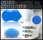 Sudz Budz® Premium Foam Ergonomic Grid Car Wash Sponge 1pc | Anti-Marring Sponge for Soap and Rinseless Washing | Cross-Cut, Easy Grip, Durable, Soft, Scratch-Free Car Cleaning and Detailing