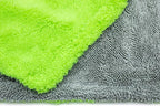 Autofiber Amphibian x L Dual Side Microfiber Car Drying Towel One Side Twist - 20 inch x 40 inch, Green/Gray