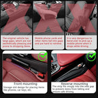 Car Seat Gap Filler Organizer of 2 - No Drop Seat Guard, Universal Car Seat Gap Filler, Durable Non-Slip Material, Easy 10-Second Install for Cars, Trucks & SUV(Red)