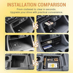 3PCS Center Console Organizer Insert Tray Compatible with Honda 2023 2024 2025 Pilot & 2026 Passport Interior Accessories, Armrest Storage Box & Front Center Console Shelf & Glove Box Hidden Drawer