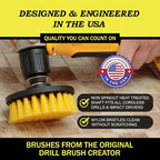 Drillbrush Drill Brush Attachment Set for Bathroom Cleaning – Power Scrubber Brush Kit for Tub, Tile, Shower, and Grout – All-Purpose Household Cleaning Brushes for Drill - Electric Grout Cleaner Kit