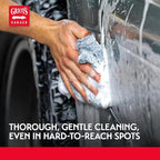 Griot's Garage Microfiber Plush Edgeless Wash Cloths for Car Cleaning, Scratch-Free, Machine-Washable, 12" x 12", Set of 2, 10295