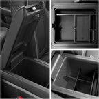 YOJOJOCO 2PCS Center Console Organizer Compatible with Honda 2023-2025 2026 Pilot ＆ 2024-2026 Ridgeline ＆ 2024-2026 Passport Accessories Hidden Storage Box Insert Tray
