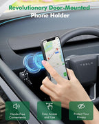 Mag-Safe Phone Mount for Tesla Model 3 2024 2025 – Exclusive Door-Install Magnetic Car Mount for iPhone 16/15/14/13/12, Accessories for Tesla Model 3 Highland