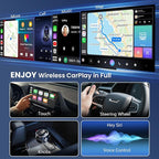 Wireless CarPlay Adapter & Android Auto Dongle, One Click Multi Device Switching Seamless Connection, Compact Size, Plug & Play Wireless CarPlay Converter for iPhone & Android, USB/USB-C, No Delay