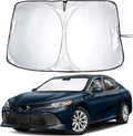 EcoNour Windshield Sunshade for Toyota Camry 2012-2015 2016 2017, LE, SE, SE Nightshade, XLE, XSE, TRD, Sun Visor for Front Windshield Sun Shade Cover, UV Heat Blocker & Protector, Car Accessories