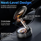 Vacuum Magnetic Suction Phone Holder, 360° Adjustable Suction Cup Phone Mount for Car/Gym/Mirror/Shower, Hands-Free Car Phone Holder, Compatible with iPhone Android and All Smartphones
