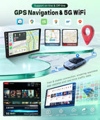 [5GHz-WiFi/Android 15] for Honda Civic 2006-2011 Wireless Carplay Android Car Stereo Support Wireless Android Auto with GPS Navigation AHD Backup Camera FM RDS Radio Receiver EQ SWC 2G+64G