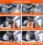 Mangoal 4K Dash Cam fit for Ford Mustang S550 2015-2021, EcoBoost Premium Convertible GT Premiun Mach Fastback, UHD 2160P Video, WiFi & App, G-Sensor, Loop Recording, Easy to Install, 128GB Card