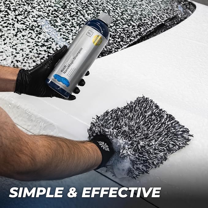 The Rag Company - 4-Piece Premium Essential Car Wash Kit - Includes Famous Gauntlet Drying Towel, Cyclone Wash Mitt + Wash Pad, and Premium NanoMagic Car Shampoo