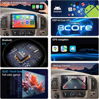 QLED Radio for Ford F150 1999 2000 2001 2002 2003 Upgrade,Touch Screen Stereo Replacement,Wireless carplay Android auto,Free Camera