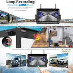 ZEROXCLUB Magnetic Wireless RV Backup Camera System: Rear Camera with 7" HD 1080P DVR Monitor, DVR Monitor & IR Night Vision, Portable Rechargeable Camera for RV/Trailer/Fifth Wheels/Camper