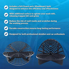 The Original Grit Guard Bucket Insert with Washboard Combo | Removes Dirt from Wash Mitt for Detailing | Car Wash Bucket Insert & Washboard | Black/Black
