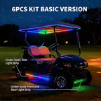 Golf Cart Lights underglow Light kit/Accessories Lighting/Wheel Lights/led Lights underbody/Remote, Music Sync, IP67 Waterproof for EZGO/Yamaha/Club Car (6Pcs)