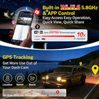 Front 4K Dash Cam Custom fit for Jeep Gladiator JT 2018 2019 2020 2021 2022 2023 2024 Mojave Overland& Wrangler JL 2018-2024 etc,OEM Look,Camera 2160P Video HDR,5.8GWiFi,GPS,Plug&Play,G-Sensor