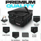 FORTEM Trunk Organizer For SUV Car Trunk Organizer, Foldable Storage, Car Accessories for Women Men, Collapsible Bag, Perfect Christmas Gifts, 600D Oxford, Non Slip Bottom, Straps, Soft Cover (50L)