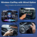 Wireless CarPlay Adapter, 2025 Smart AI Box Supports Netflix/YouTube and More, Dual-Band WiFi & Bluebooth 5.0, Android Auto Magic Box with USB Playback for Cars with Wired CarPlay