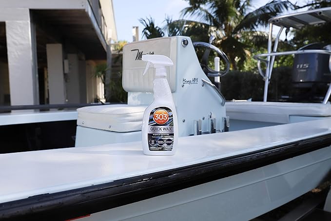 303 (30213-6PK) Marine Quick Wax - Quick And Easy Spray On Wax - 90 Days Of Protection - Provides a Slick, Protective, Glossy Shine - Use On Wet Or Dry Surfaces - Carnauba Wax, 32 fl. oz. 6 Pack