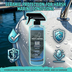 Ultimate Marine & Auto Surface Protection Spray, Nano Ceramic Coating, Hydrophobic, Long-Lasting Gloss, UV & Saltwater Resistant, Eco-Friendly, Easy Application
