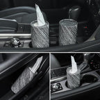 SINGARO Car Tissue Holder, 4 Pack Car Cup Holder Facial Tissues with Travel Tissue Bag, Quick and Convenient Flower Combination Car Tissue Box(4 Canisters/200 Tissues) Gray