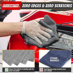 FIXSMITH Microfiber Cleaning Cloth, Shop Towels Bulk, 24 Pack Grey Microfiber Towels for Cars, All-Purpose Absorbent Cleaning Rags, Dust Cloth for Automotive, Mechanic, Garage, Bar, 12 x 11 inch