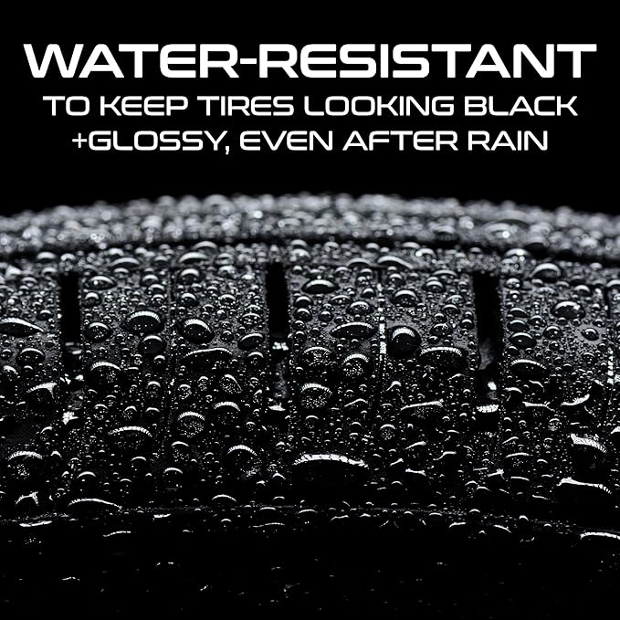 Formula 1 Black Gold, Long-Lasting Tire Shine Restores Glossy Black Color to Rubber and Plastic Trim, Water Resistant with UV Protection, 16 oz