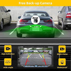 Double Din Car Stereo with CD/DVD Player, Apple CarPlay/Android Auto 7” Double din Radio with Backup Camera, Mirror Link, Bluetooth, AM FM Radio Receiver, SWC, Subwoofer, USB/TF/AUX…