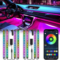 2 Pack Car LED Lights Interior, Ambient Lighting Car with Smart APP Control, Multicolor Interior LED Lights with Music Mode for Truck Jeep SUV, DC 12V