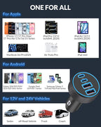 [2-Pack] Car Charger USB C, 4 in 1 90W Fast Charging 4-Port Dual 45W USBC & USB A Phone Car Charger Cargador Carro Lighter Adapter for iPhone 17 16 15 14 13 12 Pro Max, iPad, Galaxy, Tablet, Android