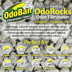 OdoBan Air Purifying OdoRocks Natural Odor Eliminator Made from Natural Volcanic Rocks, 2 Pound Bag, Fragrance Free (Pack of 2)