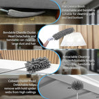 THINKWORK Microfiber Feather Duster for Car Cleaning, Car Interior Detailing Kit with High Handheld Power Vacuum Cordless, Ceiling & Fan Duster for Home Cleaning