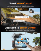 WOLFBOX X5 Duo 4K+2.5K Dash Cam Anti-Shake, 8MP STARVIS 2 IMX678 IMX675, Dual Car Camera Front and Rear, 5.8GHz Wi-Fi GPS, Included 64GB Card, Voice Control, Touch Screen, Parking Mode