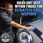Chemical Guys Professional Grade Premium Microfiber Towels for Cars,Blue,16" x 16",Ultra-Soft and Scratch-Free Car Detailing Cloths for Trucks,Motorcycles,and More,(Pack of 6)