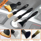 8 PCS Car Detailing Brush Set, Car Interior and Exterior Soft Bristle Cleaning Brushes, 4 Different Detailing Brushes for Auto Detailing, Dashboard, Vents, Wheels and Tires