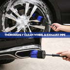 Qydipclin 24Pcs Car Detailing Kit, Car Detailing Brush Set, Car Wash Cleaning Kit, Car Detailing Brushes, Professional Car Care Kit for Interior Exterior Wheels, Blue