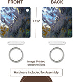 3dRose, Images of a car wash in action from inside the car made metal, Key Chain