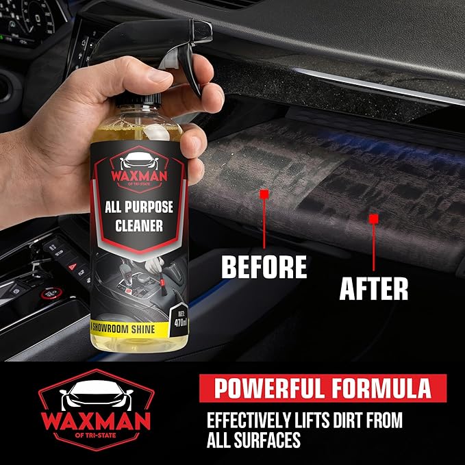 All Purpose Car Cleaner – Professional Multi-Surface Car Interior & Exterior Cleaner for Wheels, Carpets, Seats, Dashboard, Engine Bay – Heavy-Duty Formula – 500 ml