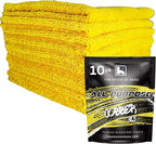 The Jobber 365 Microfiber Detailing Towels, Exterior and Interior Use, Premium Korean Quality, 16x16 inches, 365 GSM, Yellow, 10 Pack