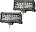 LED Pods, OFFROADTOWN 2pcs 6inch 240W LED Light Bar Off Road Driving Lights LED Work Light Spot Flood Combo Fog Light Waterproof Cubes for Truck Boat Pickup UTV ATV Marine Motorcycle