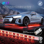 Nilight 8Pcs Aluminum Underglow Neon Accent Strip Lights 396 LEDs RGB Door Assist Multi Color DIY Sound Active Function Music Mode with APP and Remote Control Underbody Light Strips for Car Truck RV