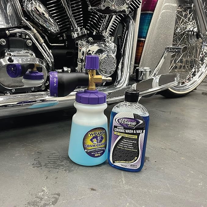 Wizards Hybrid Ceramic Car Wash and Wax Wash Si02 Infused Shampoo - Cleans, Coats & Protects Car Wash Liquid for Mechanics & Car Enthusiasts