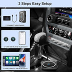 CarPlay Wireless Adapter, Wireless CarPlay Adapter for iPhone Converts Wired to Wireless CarPlay Dongle, Plug & Play Fit for Factory OEM Wired Apple CarPlay Cars from 2016 & iPhone iOS 10+