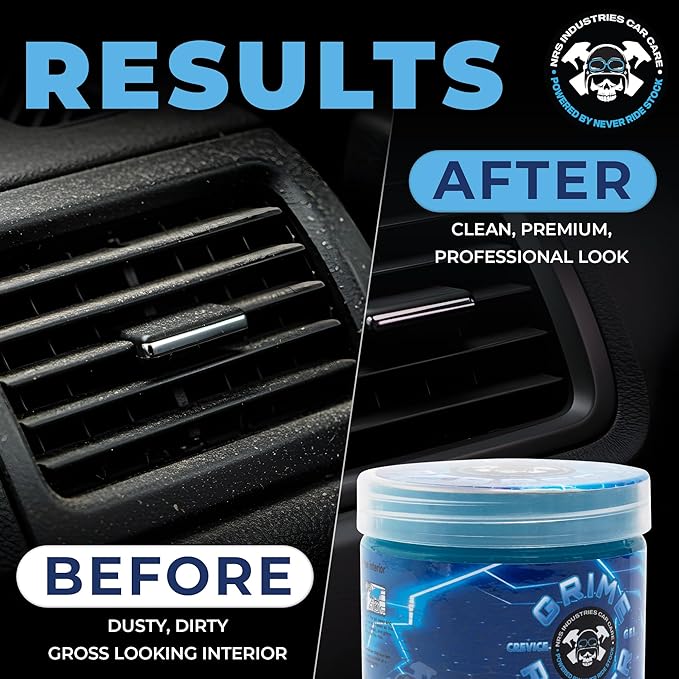 2 Pack Grime Reaper Cleaning Gel | Clean Slime Putty | Auto Detailing | Car Interior Cleaner | Car Accessories | Electronic Products Keyboard Cleaner | Dust Remover