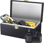Samfolk Faraday Box with Faraday Bags for Car Keys, Car Key Signal Blocking Box, Keyless Entry Car Key Safe Protector Anti-Theft Shielding Cage