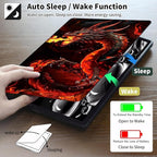 for Kindle Paperwhite Case,6.8" Kindle Paperwhite 11th Generation Case and Kindle Paperwhite Signature Edition,Leather Slim Adjustable Stand Cover with Auto Wake/Sleep,Fire Red Dragon