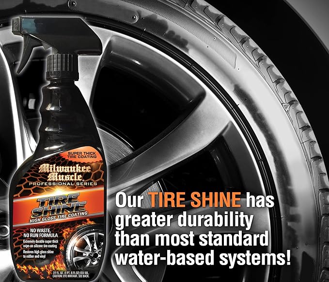 Tire Shine 22oz Spray - High Gloss Tire Coating - High Gloss Finish for Rubber and Vinyl