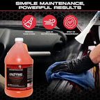 Tornador TC-Enzyme Multi-Purpose Cleaner – 1 Gallon | Enzyme Interior Cleaner for Carpet, Upholstery, Car Detailing Car Cleaning Gun Solution | Odor Control Concentrate