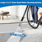 Happy Tree Universal Fit All Shop Vacs with 2-1/2" and 1-7/8" and 1-1/4" Adapters, Large 7-1/2" Extraction Accessory for Upholstery & Carpet Cleaning and Auto Detailing, Shop Vac Extractor Attachment